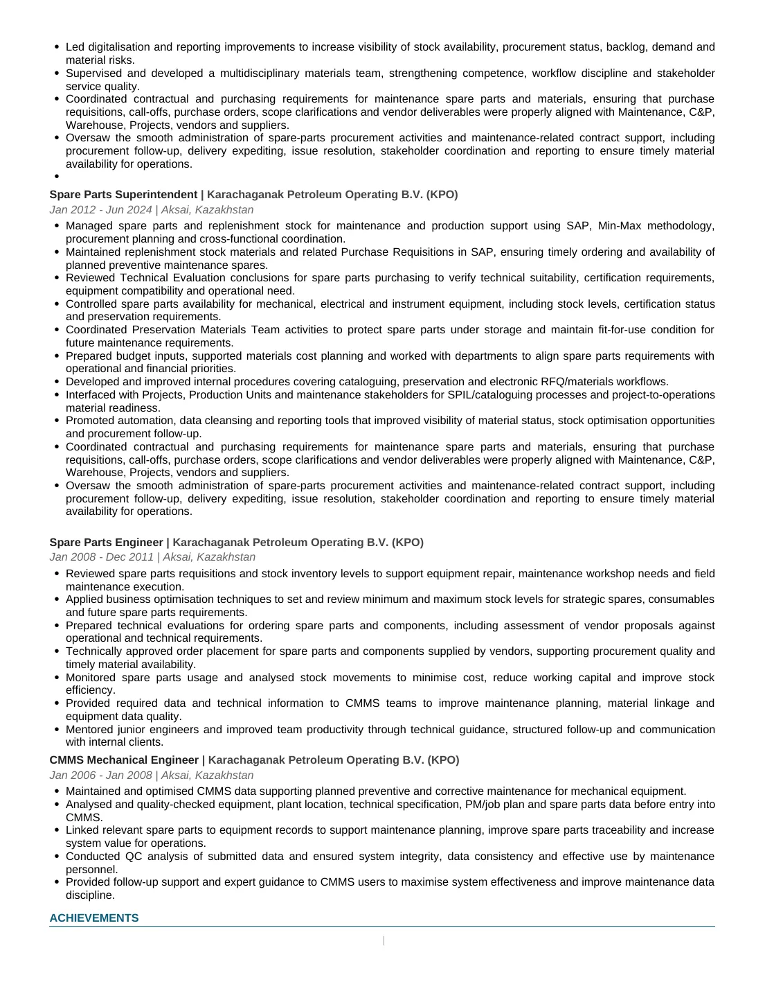 CV: Sabit Trumov, page 2
