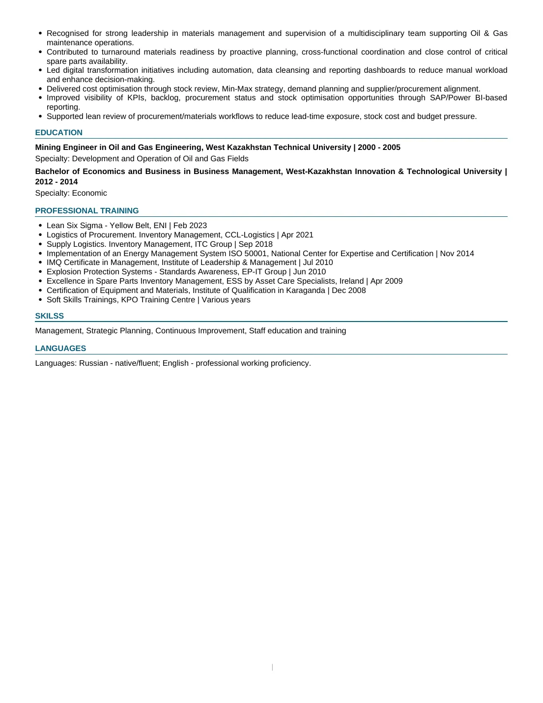 CV: Sabit Trumov, page 3